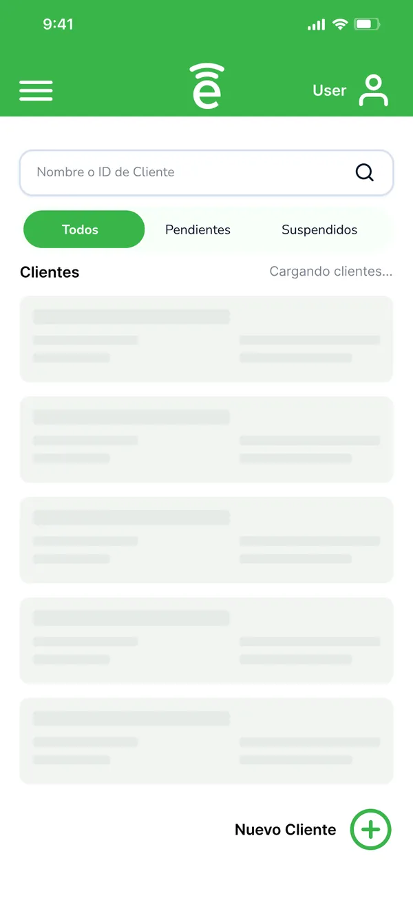Clientes cargando