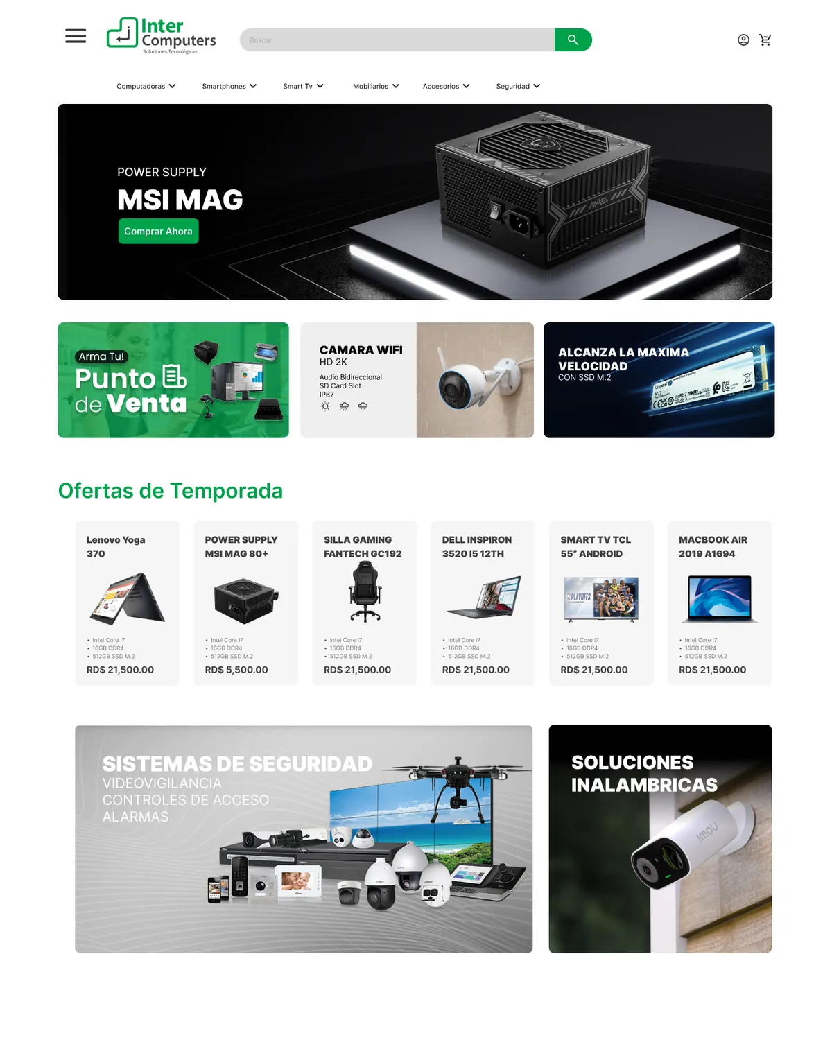 Tienda en línea de Inter Computers