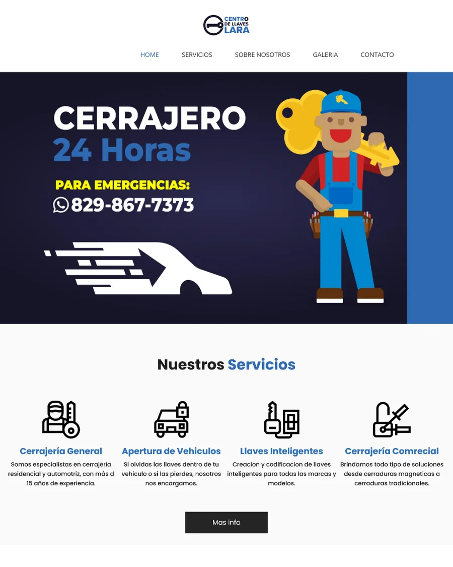 Sitio web de Centro de Llaves Lara